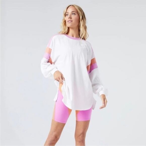 Revolve X L Space To The Limit Pink & Orange Oversized Pullover Tee - Small - Picture 3 of 13
